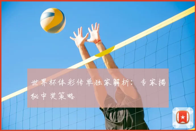 世界杯体彩传单独家解析：专家揭秘中奖策略
