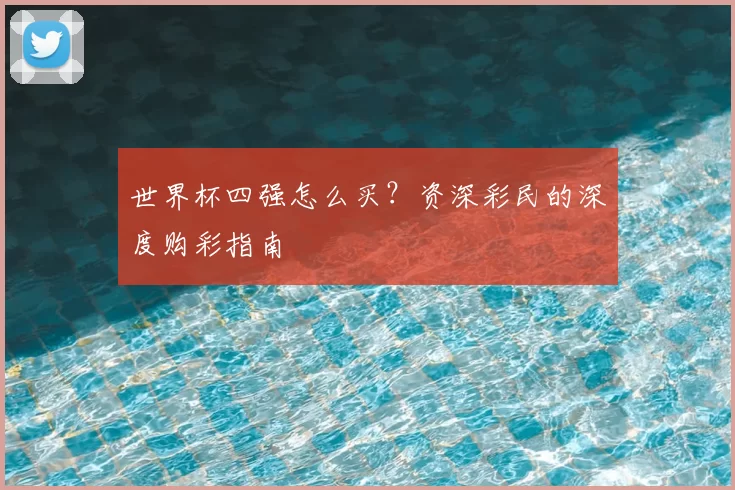 世界杯四强怎么买？资深彩民的深度购彩指南